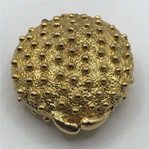 Vintage Gold Textured Helena Rubinstein Solid Perfume Compact 70’s